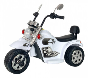 Mamido Dětská elektrická motorka Hot Chopper bílá