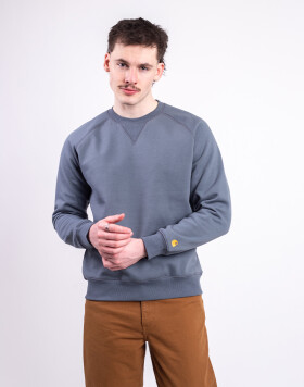 Carhartt WIP Chase Sweat Cozy Blue/Gold M