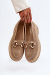Zazoo 3429 Semišové Dámské Mokasíny S Ozdobou Beige 37