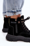 Zateplené semišové dámské botky Trapery černé Jailina 37