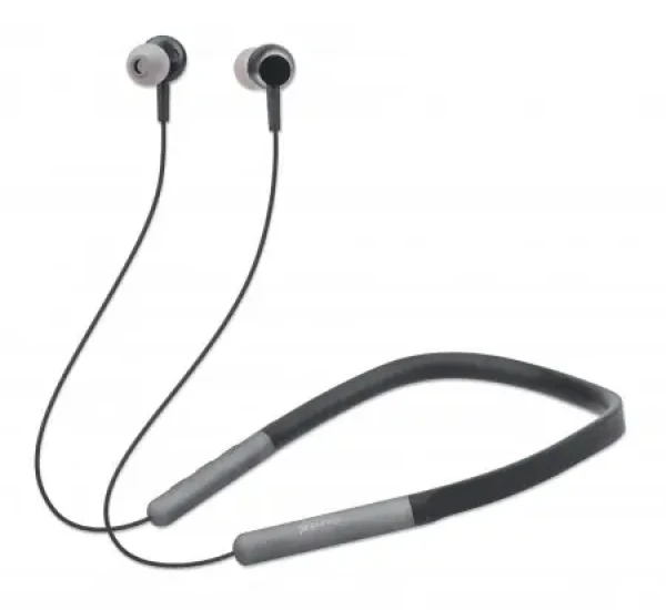 Manhattan Sportovní sluchátka s náhrdelníkem černá / Bluetooth Stereo Headset / Bluetooth 5.0 / microSD / výdrž 5 h (179805)