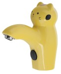 SAPHO - KID Senzorová stojánková keramická baterie 6V DC (4xAA), kočka, žlutá PS402Y