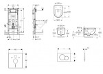 GEBERIT - Duofix Set předstěnové instalace, klozetu Oudee a sedátka softclose, tlačítko Sigma01, lesklý chrom SANI11CA1120