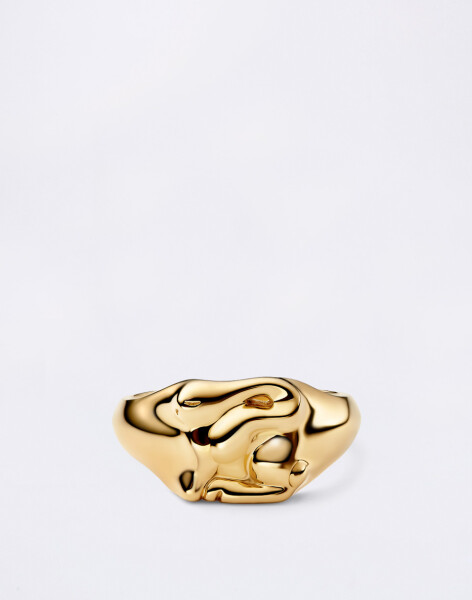Maria Black Swan Mini Signet Ring Gold Gold 54