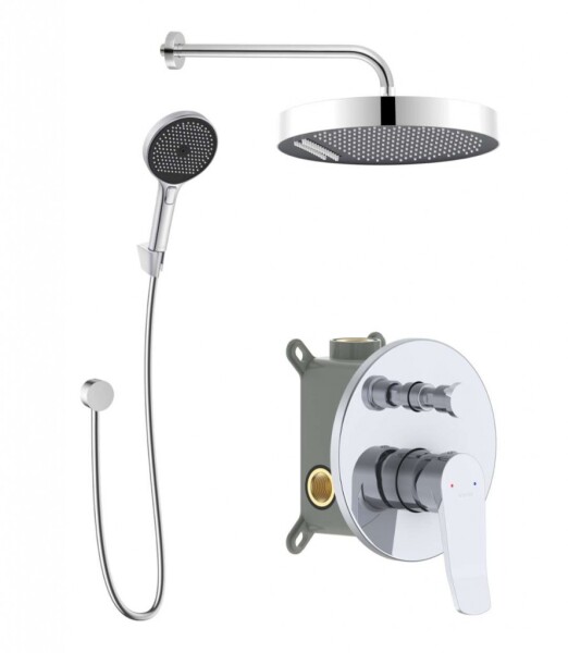 Kielle - Nefia Baterie pod omítku pro 2 spotřebiče, s příslušenstvím a s tělesem, chrom 20627SP20