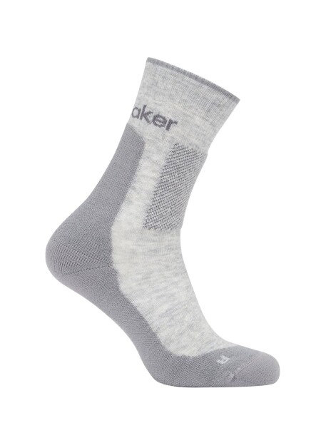 Pánské merino turistické ponožky ICEBREAKER Mens Hike+ Medium Crew, Blizzard Heather/Alloy velikost: 39-41,5 (S)