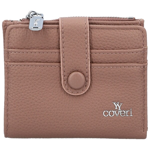 Trendy dámská mini koženková peněženka Coveri Arbi, starorůžová