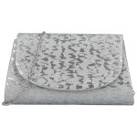 Stylové dámské psaníčko Michelle Moon Poppi, stříbrné