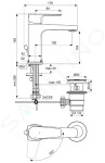 IDEAL STANDARD - Cerafine D Umyvadlová baterie s výpustí, BlueStart, chrom BC689AA