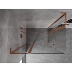 MEXEN/S - Mist L Duo sprchový kout dveře křídlové 100 x 90, transparent, měď kartáčovaná 8A4L-100-090-65-00