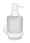 SAPHO - X-ROUND WHITE dávkovač mýdla 200ml, mléčné sklo, bílá mat XR103W