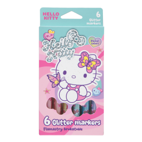 Popisovače s glitry Colorino Hello Kitty, kulaté, 6 barev