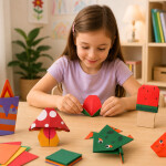 Mamido Kreativní sada origami 30 barevných listů