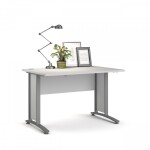 Kancelářský stůl Prima bílý/stříbrné nohy