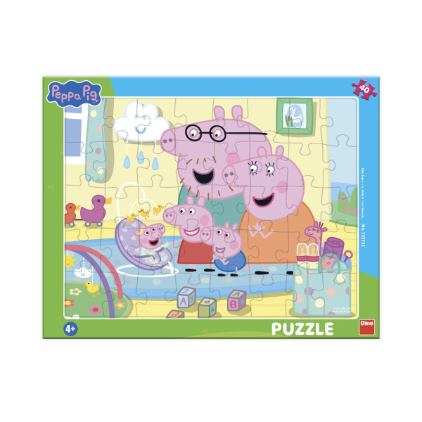 Puzzle deskové Peppa Pig: Sourozenci 40 dílků - Dino