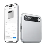 BOYA Notra stříbrná / Zvukový záznamník s AI překladačem / 64GB / 24h / BT / Wi-Fi / USB-C (6977490712352)