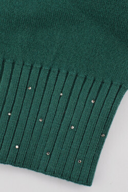 DÁMSKÁ ČEPICE S FLITRY Z MODALU CZ103 zelená 54-58