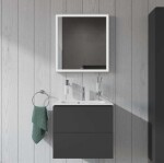 DURAVIT - ME by Starck Umyvadlo nábytkové Compact, 63x40 cm, s 1 otvorem pro baterii, s WonderGliss, alpská bílá 23426300001