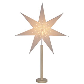 STAR TRADING Hvězda na stojánku Elice Natural, přírodní barva, dřevo, papír
