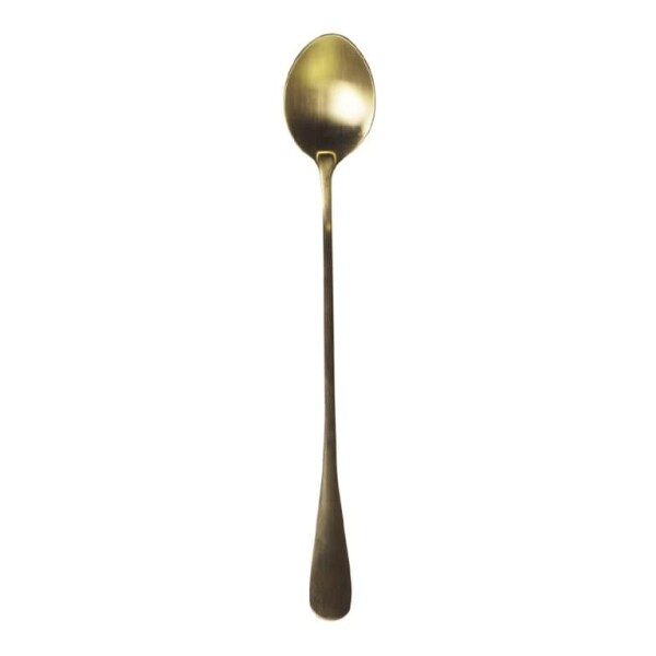 Chic Antique Nerezová lžička Latte Spoon Gold, zlatá barva, kov