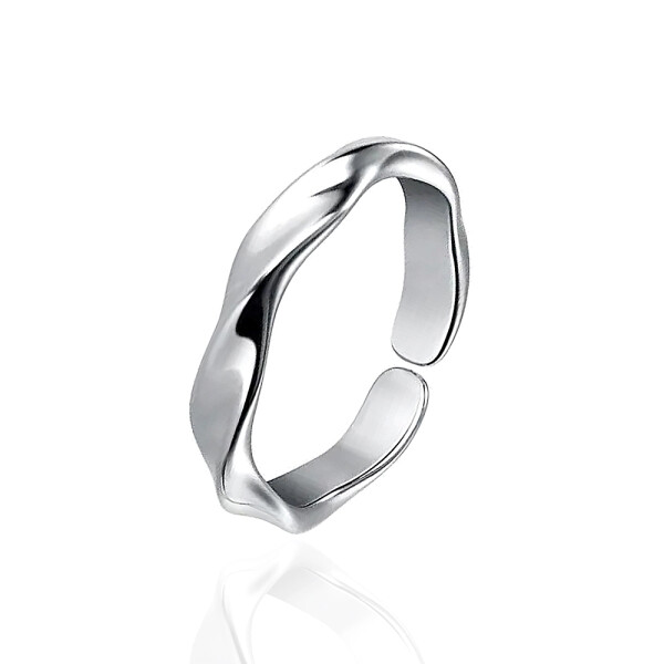 LUNICA Stříbrný nastavitelný prsten TWIST 0726