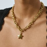 ELENYS Nova – pozlacený náhrdelník 18K žluté zlato Délka náhrdelníku: 40 cm
