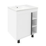 Koupelnová skříňka s umyvadlem Naturel Lucca 59x70x45 cm bílá lesk LUCCA60W LUCCA60W