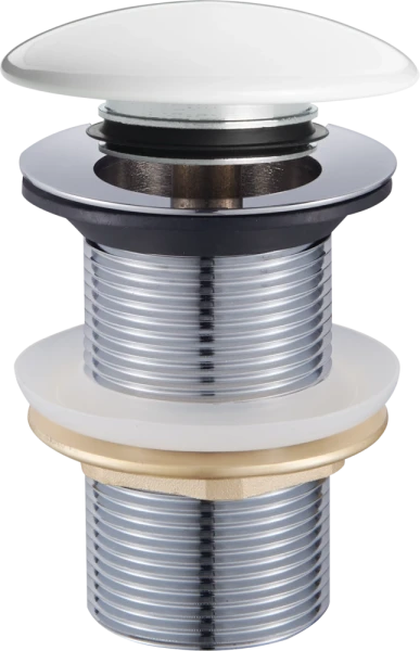 JB Sanitary Umyvadlová výpusť 5/4" bez přepadu, velká bílá zátka VK15