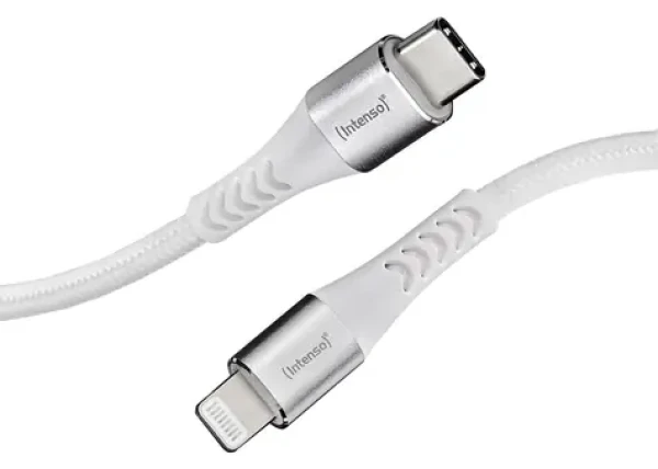 Intenso C315L bílá / Datový kabel / USB-C - Lightning / 1,5m / 60W (7902002)