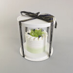 Cake star dortový box bílý kulatý 31x34cm - bez stuhy