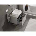 MEXEN/S - Orio koupelnová skříňka pod umyvadlo 70 cm s deskou, 1 šuplík, šedá mat 91A10-07047-1-BFC62