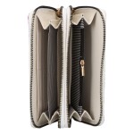 Velká dámská koženková peněženka se dvěma zipy Kris, růžová