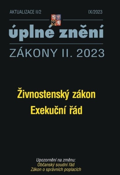 Aktualizace II/2 Živnostenský zákon, Exekuční řád