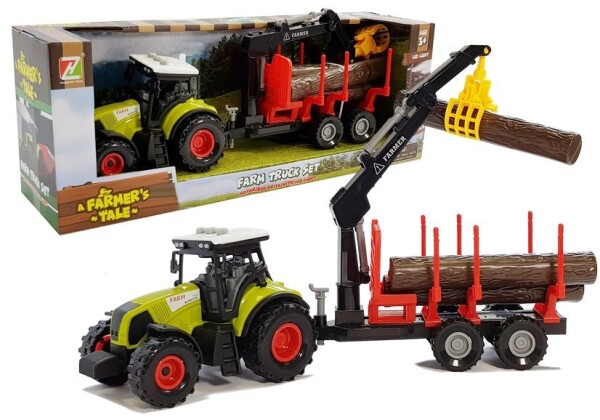 Mamido Traktor s vlečkou na dřevo
