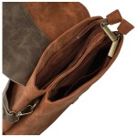 Trendy dámská koženková kabelka na rameno Lydia, hnědá