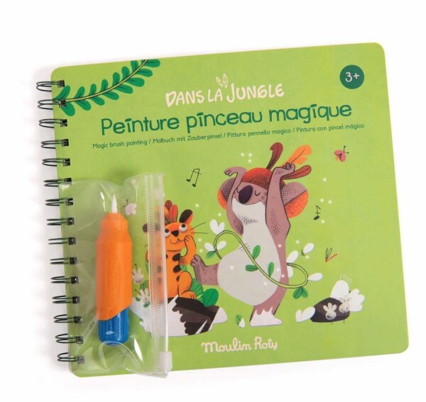 Moulin Roty Moulin Roty, 668601, malování vodou/vodní omalovánky pro děti, Džungle