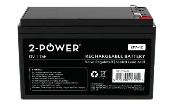 2-Power 2P7-12 / Baterie pro UPS / 12V / 7Ah / VRLA / Faston 250 (2P7-12)