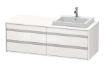 DURAVIT - Ketho Umyvadlová skříňka 50x140x55 cm, pravá, 4 zásuvka, lesklá bílá KT6757R2222