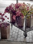 Bloomingville Umělá květina Maple Purple 92 cm, fialová barva, plast