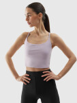 Dámský crop top na jógu z recyklovaných materiálů 4F - fialový Velikost: L