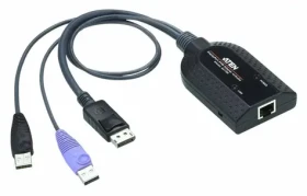 ATEN USB DisplayPort Virtual Media / Adaptér KVM / DisplayPort + USB + RJ-45 / 1920x1200 / černá (KA7189-AX)
