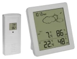 TFA 35.1168.02 CLEAR bílá / Meteostanice / s předpovědí počasí / dosah 100 m / rozšiřitelná až 3 čidla