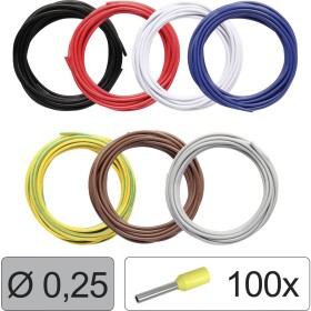 Quadrios 25CW111 Jednotlivá žíla, LiFY, 0.25 mm², černá, červená, bílá, modrá, žlutozelená, hnědá, šedá, 1 sada