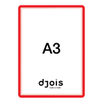 Djois samolepicí rámeček - Magneto, A3, červený, 2 ks