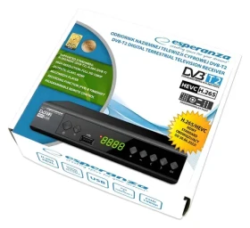 Esperanza EV111P černá / Digitální tuner DVB-T2 / H.265 / HEVC