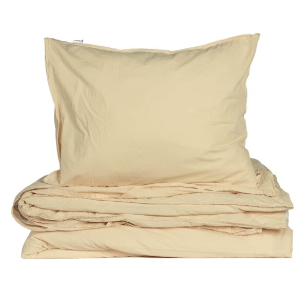 Storefactory Povlečení z organické bavlny Crinkle Sunny Yellow 150 × 210 cm, žlutá barva, textil