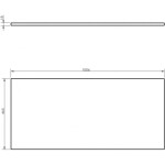 MEXEN - Uni vrchní deska 100, bílá mat 91AXX-1004-464-18-01