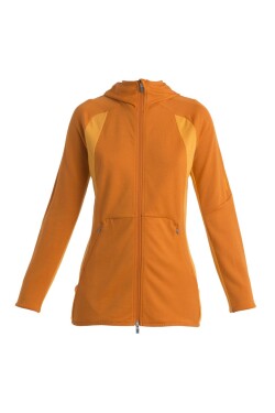 ICEBREAKER Wmns Merino Quantum ZoneKnit LS Zip Hoodie, Earth/Solar velikost: XS