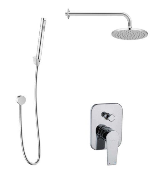 Kielle - Harmonia Sprchový set s baterií pod omítku, pro 2 spotřebiče, s příslušenstvím EcoSpare a tělesem, chrom 20623SP100
