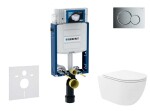 GEBERIT - Kombifix Set předstěnové instalace, klozetu Oudee Vortex a sedátka softclose, tlačítko Sigma01, lesklý chrom SANI15CA1134